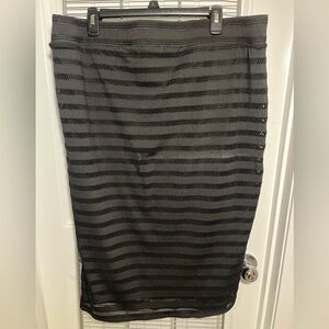 Black below the knees pencil skirt